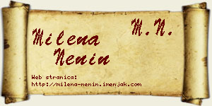Milena Nenin vizit kartica